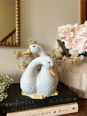 Vintage Double geese ceramic planter